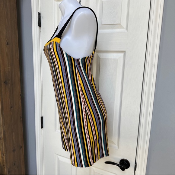 ZARA Womens Multicolor Striped Knit Tank Shorts Romper Jumpsuit Onepiece Sz S - Picture 5 of 9